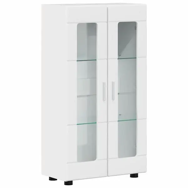 Expressleverans vidaXL Sideboard med hylla FLORIN Högblanka vita 55,5 x 29 x 100 cm