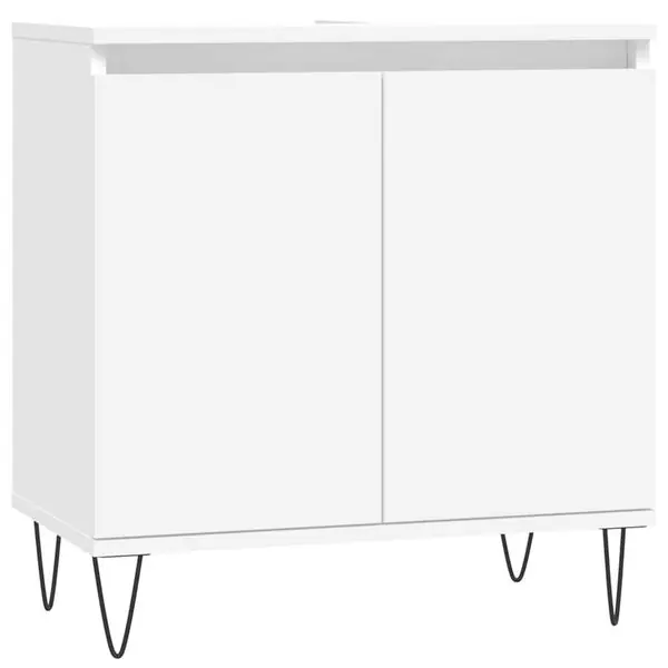 vidaXL Badrumsskåp vit 58x33x60 cm konstruerat trä Fynd