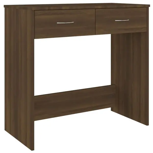 vidaXL Skrivbord brun ek 80x40x75 cm konstruerat trä Sänkt pris