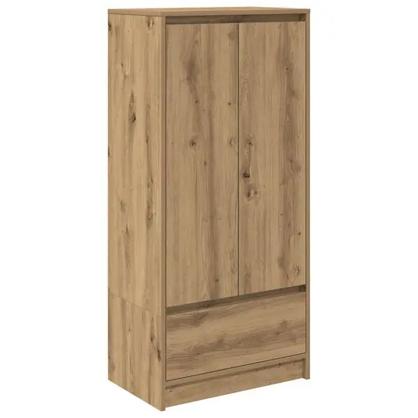 vidaXL Skåp med låda hantverksmässig ek 55,5x34x119,5 cm Fynd