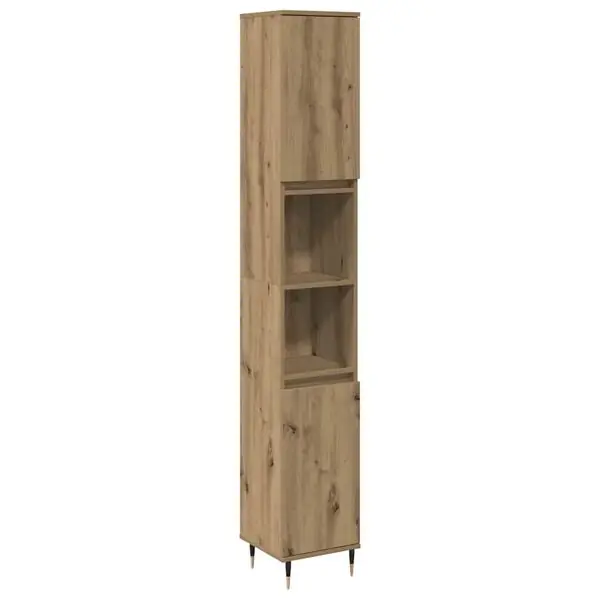 Outlet vidaXL Badrumsskåp ek 30x30x190 cm konstruerat trä