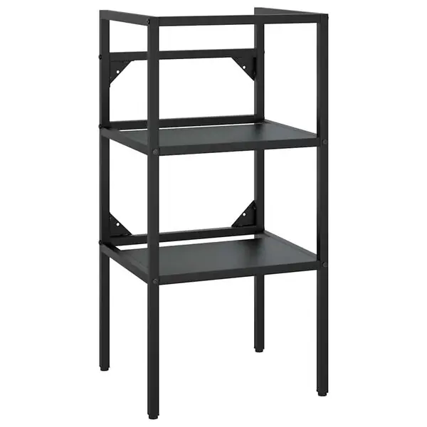 Rabatt vidaXL Ram för tvättställ svart 40x38x83 cm järn