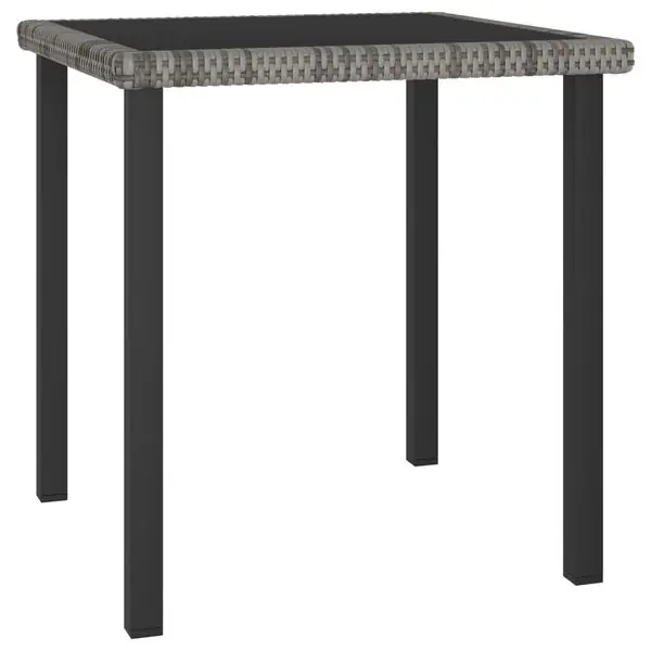 vidaXL Trädgårdsbord grå 70x70x73 cm konstrotting Billig