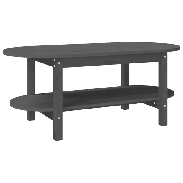 Bästa pris vidaXL Soffbord grå 110x55x45 cm massiv furu