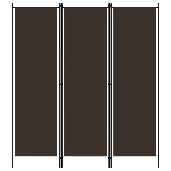 Trygg betalning vidaXL Rumsavdelare 3 paneler brun 150x180 cm
