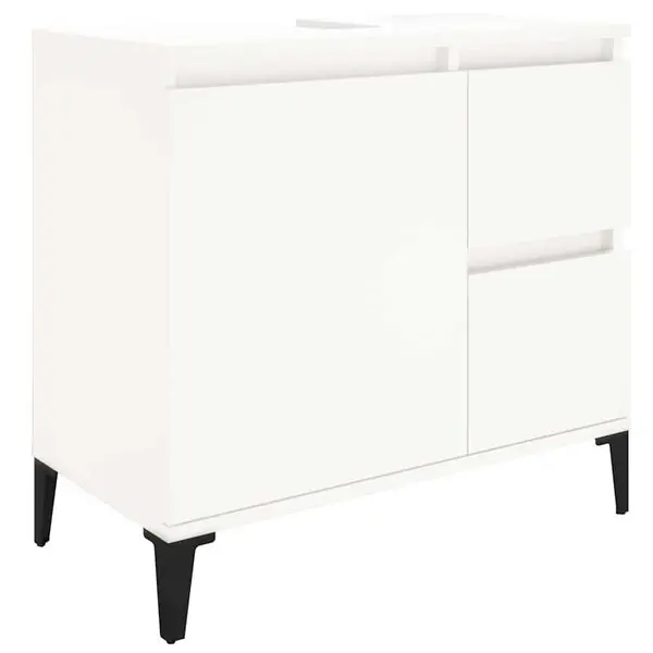 Nedsatt pris vidaXL Badrumsskåp vit 65x33x60 cm konstruerat trä