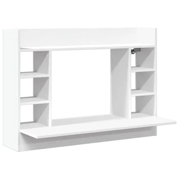 vidaXL Väggmonterat skrivbord vit 105x48x75 cm konstruerat trä Köp online