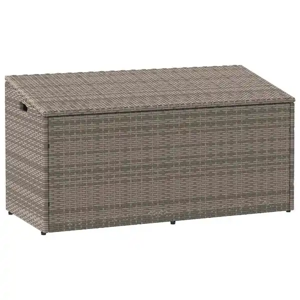 vidaXL Förvaringslåda för trädgården grå 110x50x58 cm konstrotting Billig