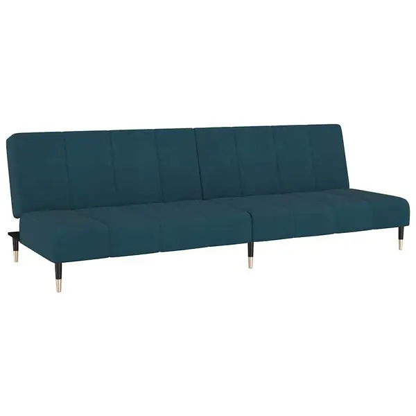 Sista chansen vidaXL Bäddsoffa 2-sits blå sammet