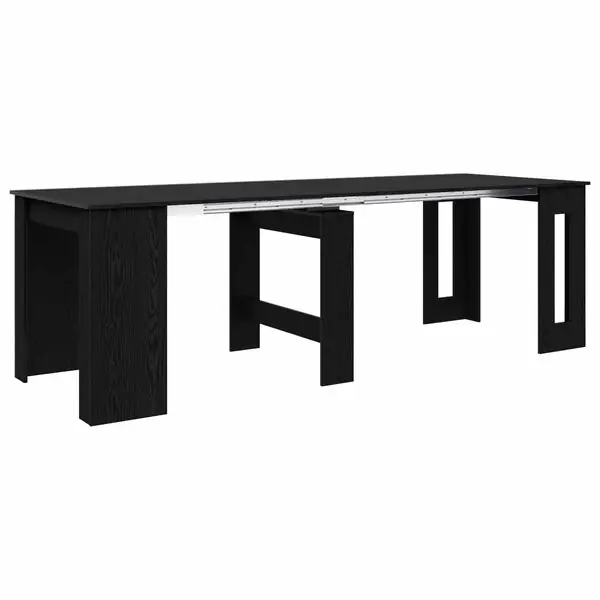 Säker betalning vidaXL Matbord 240 x 85 x 75 cm Konstruerat trä Svart ek Rektangulär