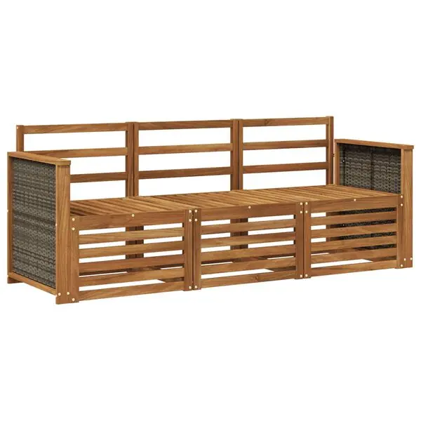 vidaXL Soffgrupper 3 pcs Massivt Akaciaträ Kampanj