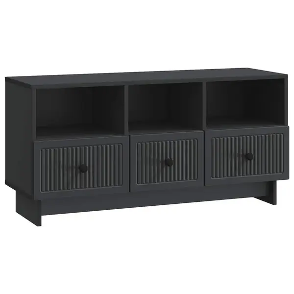Handla nu vidaXL TV-skåp med låda Svart 102 x 34,5 x 50 cm Konstruerat trä