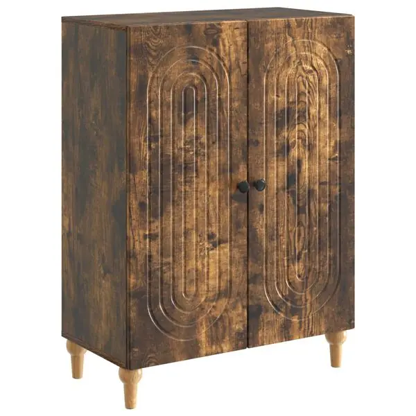 Säker betalning vidaXL Sideboard Rökt ek 66 x 34,5 x 90 cm Konstruerat trä