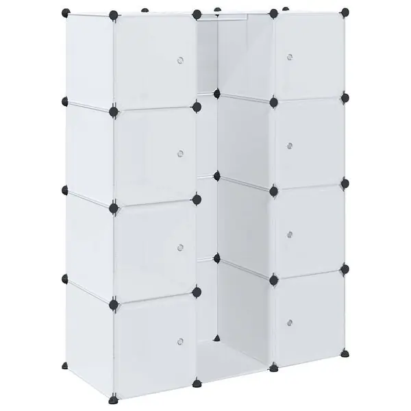 vidaXL Modulär garderob 9 fack 109x36,5x143 cm vit Sänkt pris