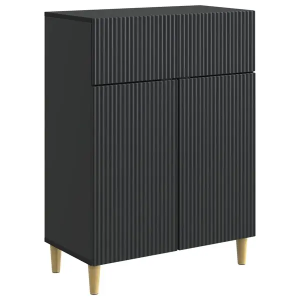 vidaXL Sideboard med låda Svart 66 x 34,5 x 90 cm Konstruerat trä Kampanj