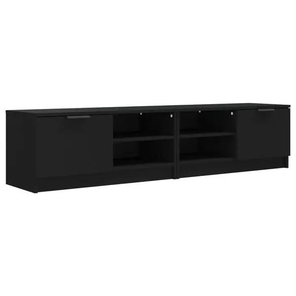 Reapris vidaXL Tv-bänk 2 st svart 80x35x36,5 cm konstruerat trä