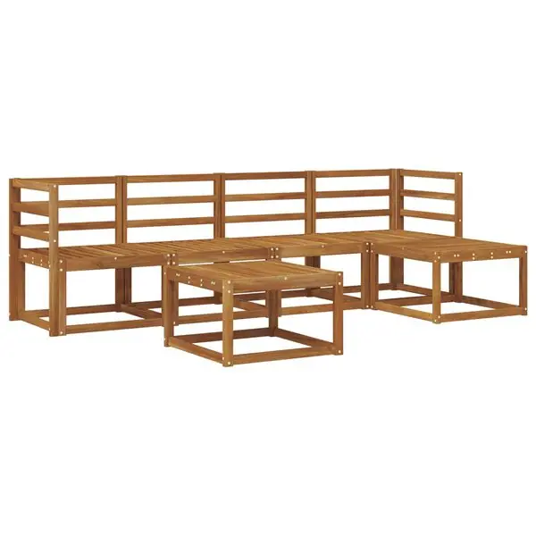 vidaXL Utomhussoffset 6 pcs Naturfärg Sista chansen