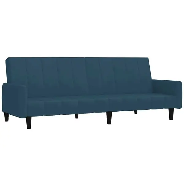 Endast denna vecka vidaXL Bäddsoffa 2-sits blå sammet