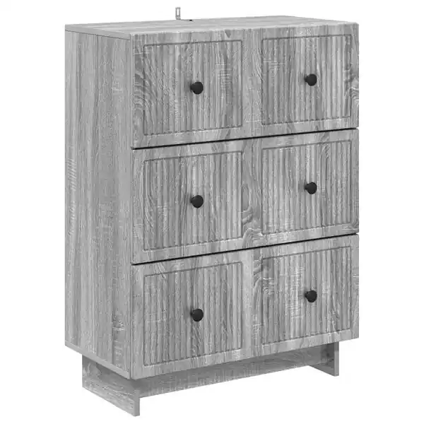 Utförsäljning vidaXL Lådans skåp Grå sonoma-ek 66 x 34,5 x 90 cm Konstruerat trä