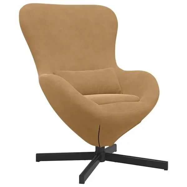 vidaXL Äggfåtölj Brun 63 x 73 x 90 cm Sammet Rabatter