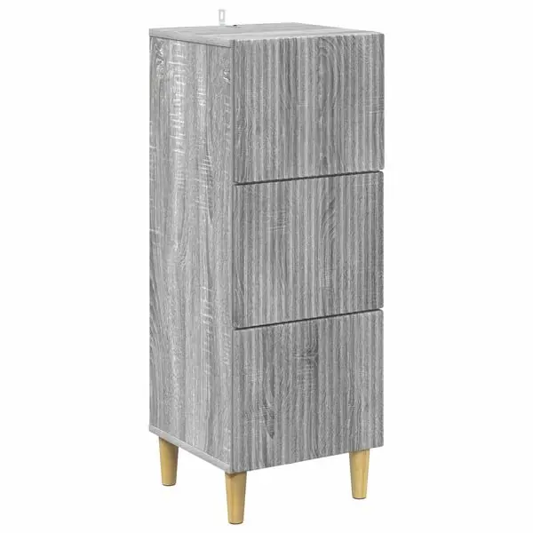 Kundfavorit vidaXL Lådans skåp Grå sonoma-ek 33 x 34,5 x 90 cm Konstruerat trä