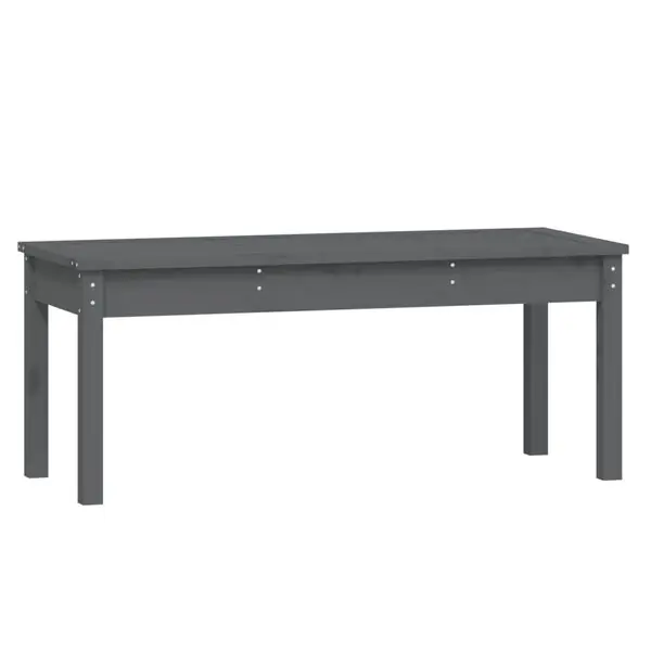 risnedsättning vidaXL Trädgårdsbänk grå 109x44x45 cm massiv furu