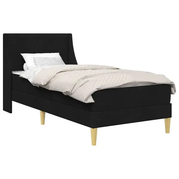 Billigare vidaXL Sängram med madrass med huvudgavel Polyester