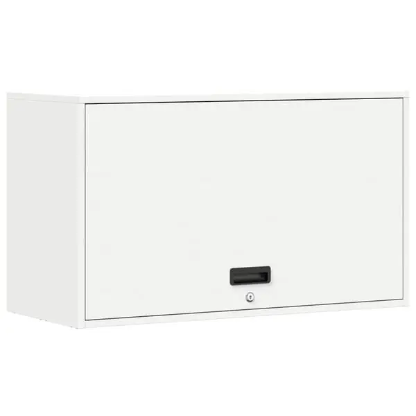 vidaXL Vägghylla för garage Vit 90 x 40 x 53 cm Pulverlackerad stål Rabatter
