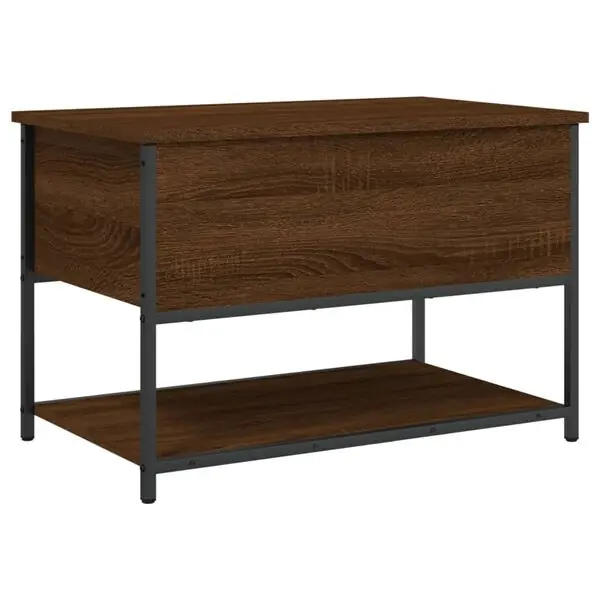 vidaXL Förvaringsbänk brun ek 70x42,5x47 cm konstruerat trä Billig