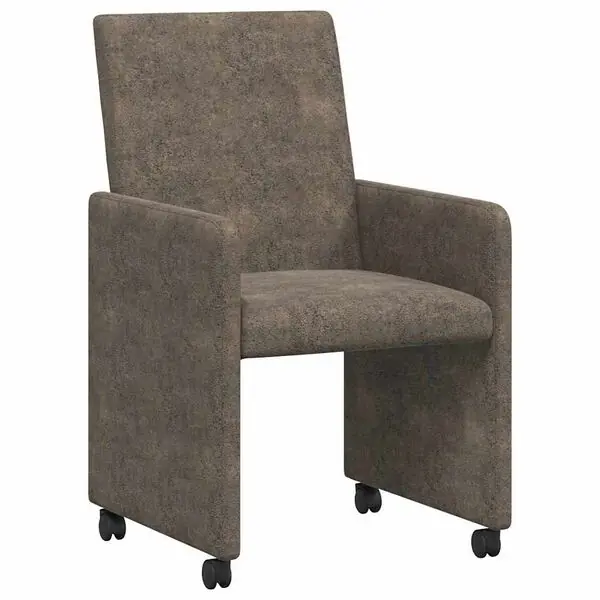 vidaXL Matstolar med hjul med hjul 2 pcs Mörkgrå 57 x 66 x 94 cm Erbjudandepris