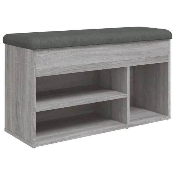 vidaXL Skobänk grå sonoma 82x32x45,5 cm konstruerat trä Populär