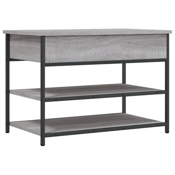 vidaXL Skobänk grå sonoma 70x42,5x50 cm konstruerat trä Begränsat erbjudande