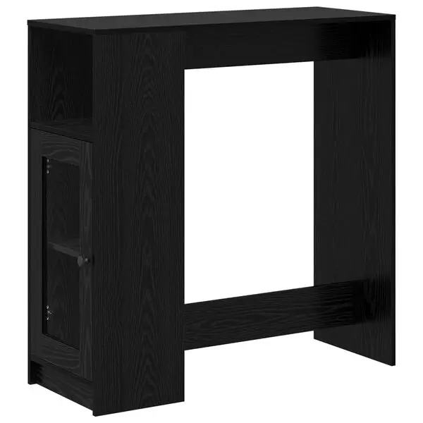 Begränsat erbjudande vidaXL Barbord med hylla Svart Ek 101 x 40 x 103,5 cm Konstruerat trä