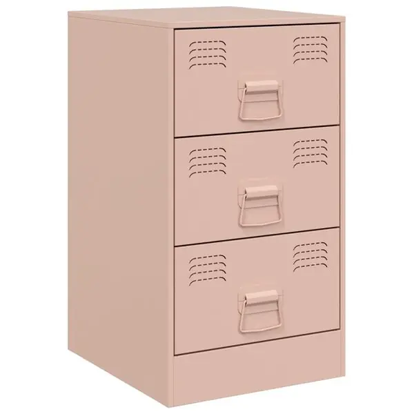 vidaXL Sängskåp rosa 34,5x39x62 cm stål Rabatt