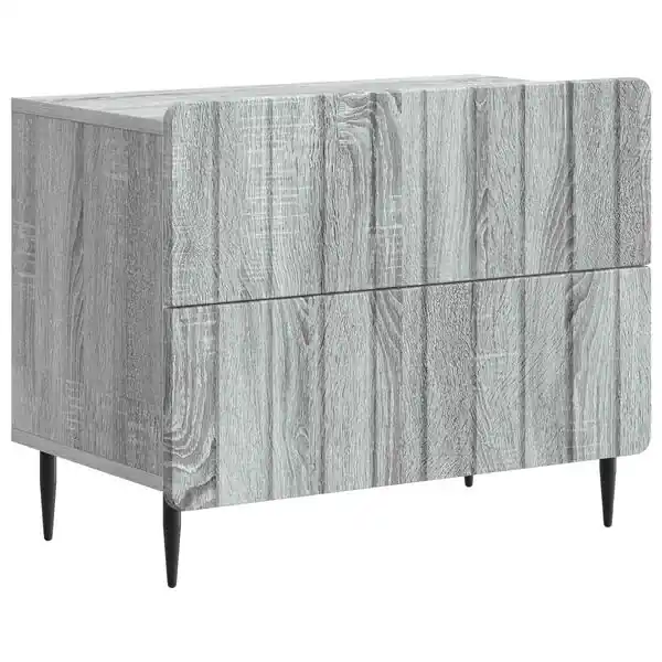Kampanj vidaXL Nattduksbord Grå sonoma-ek 62 x 34,5 x 49,5 cm Konstruerat trä