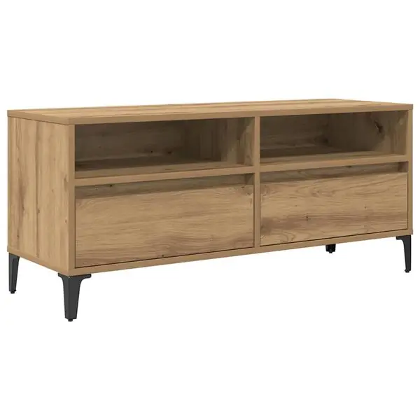 Rabatt vidaXL TV-skåp med låda Artisan Ek 100 x 34,5 x 44,5 cm
