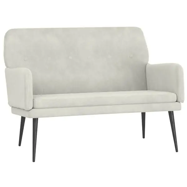Populär vidaXL Bänk gräddvit 108x79x79 cm sammet