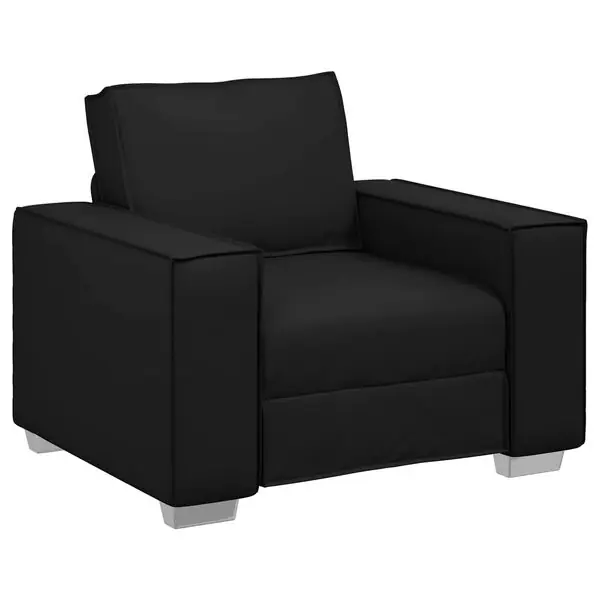 vidaXL Soffstol Svart 100 cm Konstläder Erbjudande