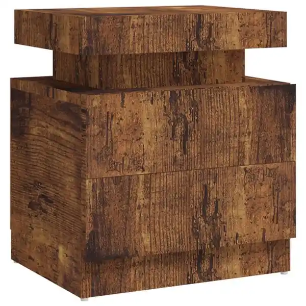 vidaXL Sängbord rökfärgad ek 45x35x52 cm konstruerat trä Endast denna vecka
