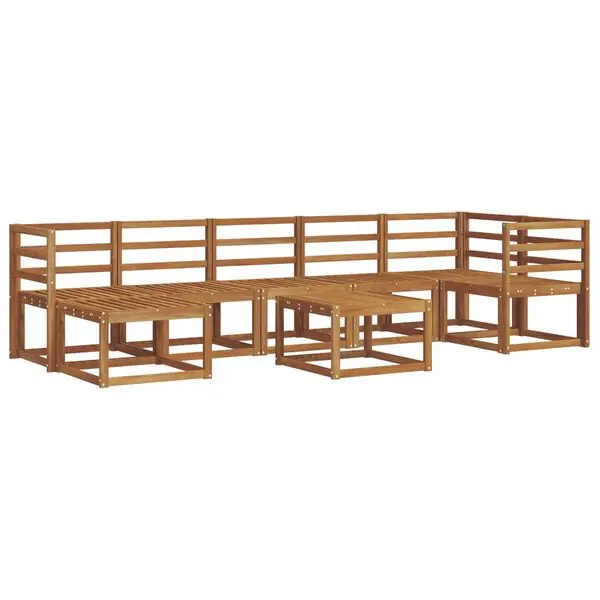 vidaXL Utomhussoffset 8 pcs Naturfärg Massivt Akaciaträ I lager