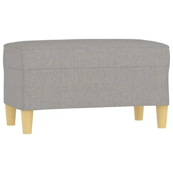 Kampanjpris vidaXL Bänk ljusgrå 70x35x41 cm tyg