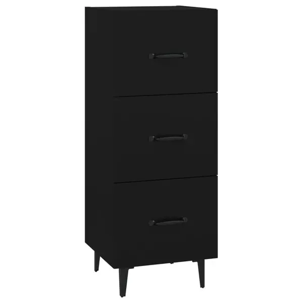 vidaXL Skänk svart 34,5x34x90 cm konstruerat trä Kundfavorit