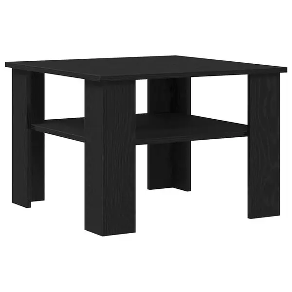 vidaXL Kaffeebord Svart Ek 60 x 60 x 42 cm Konstruerat trä Lägg i varukorgen