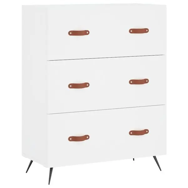 vidaXL Byrå vit 69,5x34x90 cm konstruerat trä Handla nu