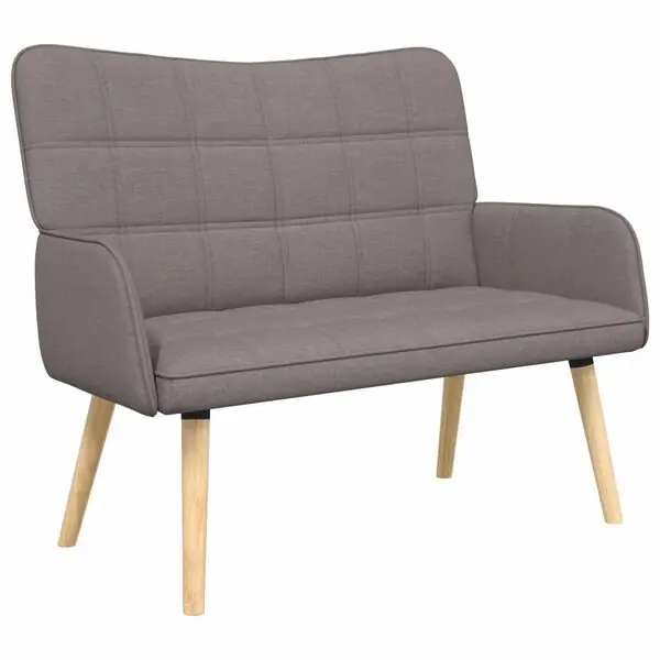 Säker betalning vidaXL Tvåsitssoffa Taupe 115 x 61 x 87 cm tyg