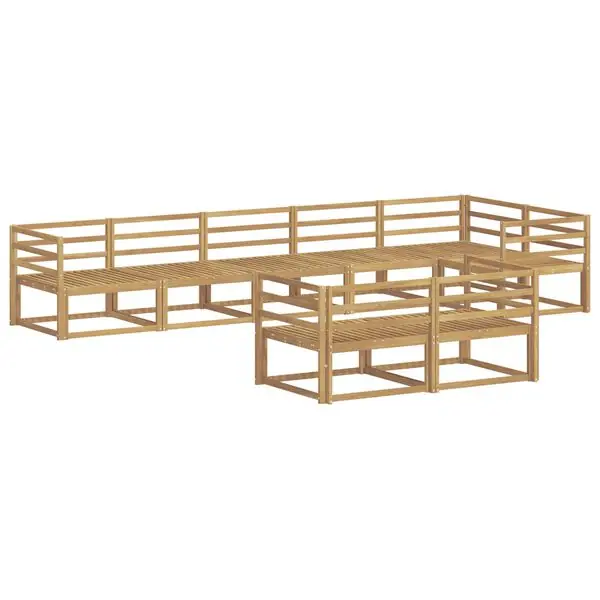Nedsatt pris vidaXL Utomhussoffset 8 pcs Vit 404 x 166,5 x 73 cm Massivt Akaciaträ