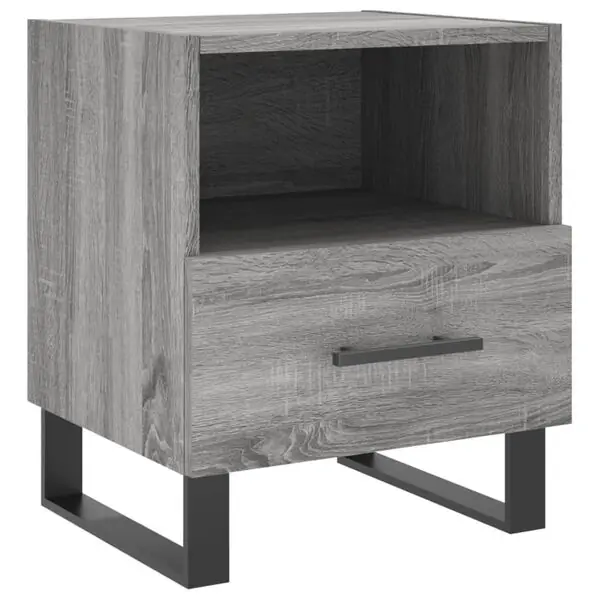 Fynd vidaXL Sängbord grå sonoma 40x35x47,5 cm konstruerat trä