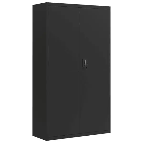 vidaXL Dokumentskåp svart 105x40x180 cm stål Extra rabatt