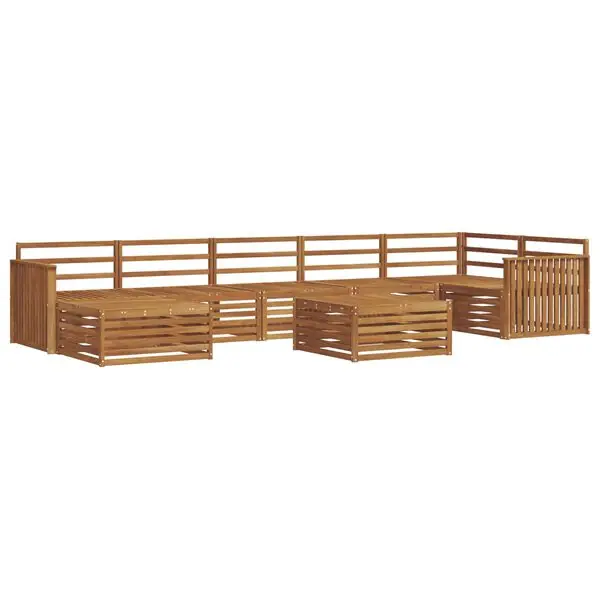 vidaXL Utomhussoffset 8 pcs Naturfärg Kundfavorit