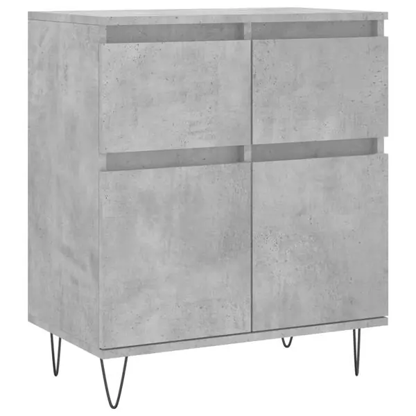Begränsat erbjudande vidaXL Byrå betonggrå 60x35x70 cm konstruerat trä